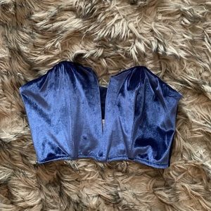 💙💙Blue velvet corset top💙💙